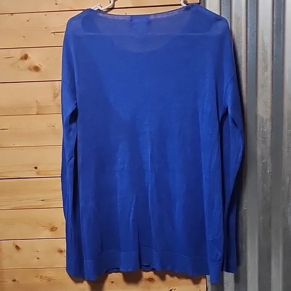 Women's Blue Long Sleeve Top - Picture 6 of 7